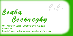 csaba csepreghy business card